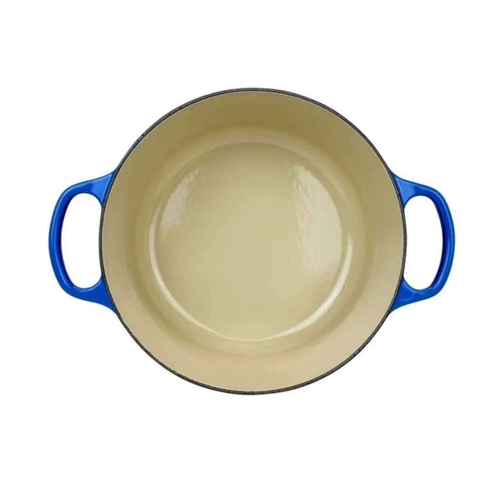 Le Creuset Signature Round Dutch Oven 5.5 Qt Azure Blue Enameled‎ Cast Iron 26cm